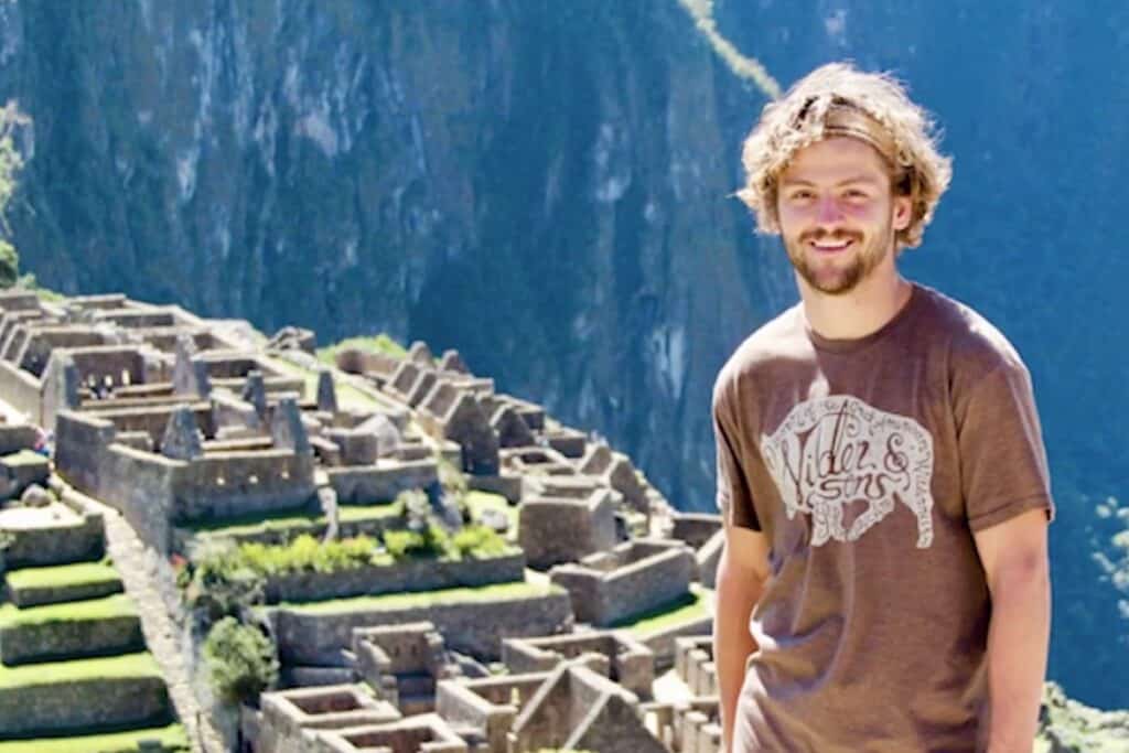 man stands at machu pichu who is honored in our flagstaff memorial forest