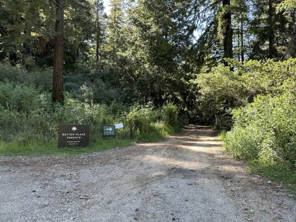 Entrance to Better Place Forests Santa Cruz