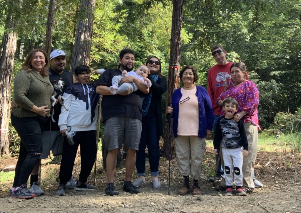 a family sharing a multi-grenerational tree